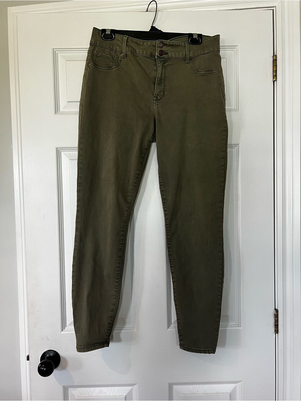Women’s Olive Green High-Rise Jeans